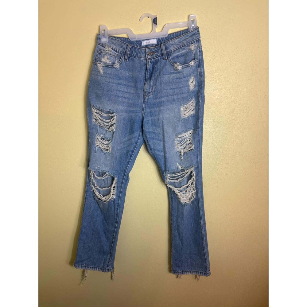 KanCan Signature Ultra‎ High Rise Straight Distressed Jeans Women's Size 27
